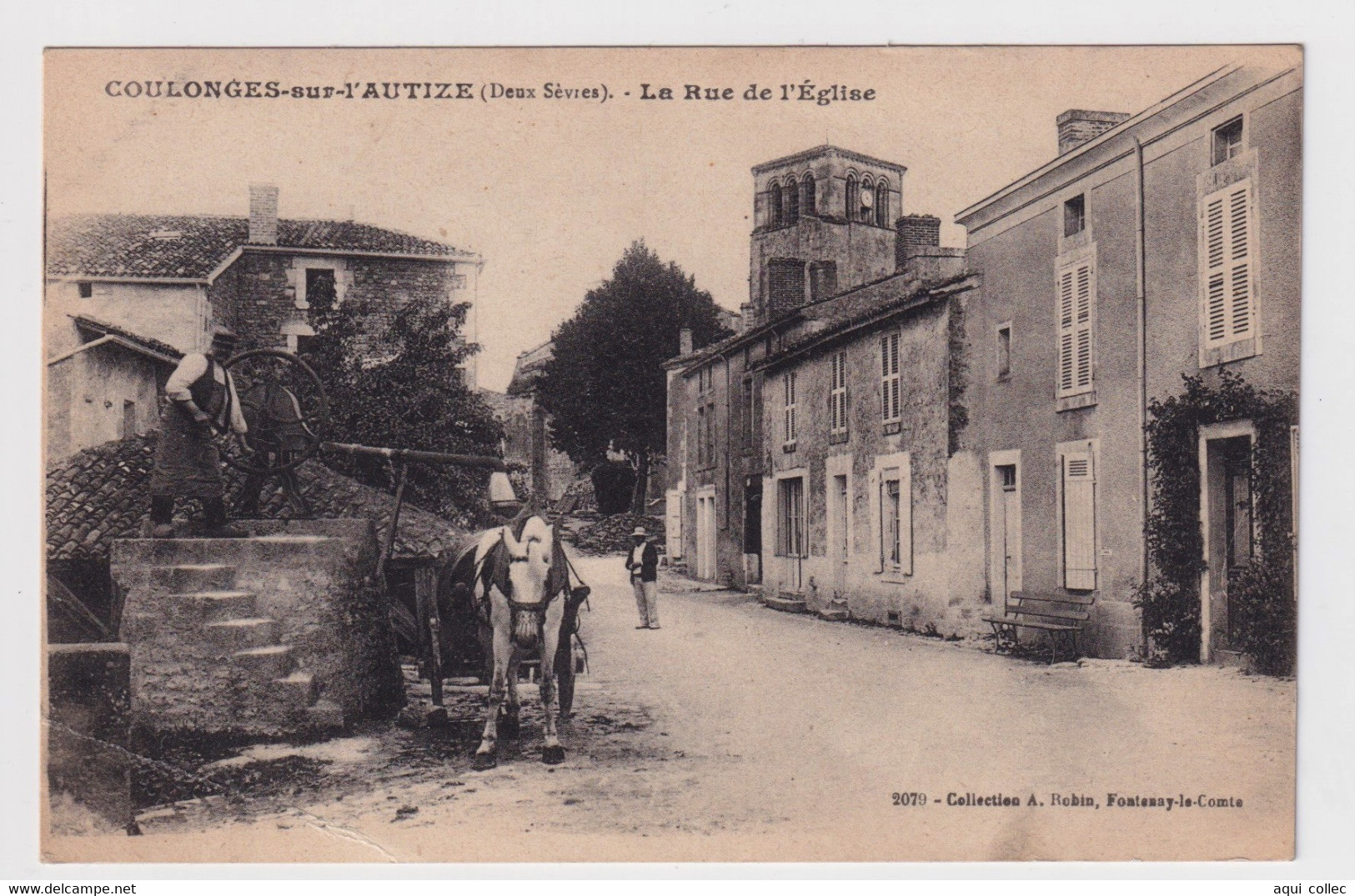 COULONGES SUR L'AUTIZE  79  LA RUE DE L'EGLISE - Coulonges-sur-l'Autize