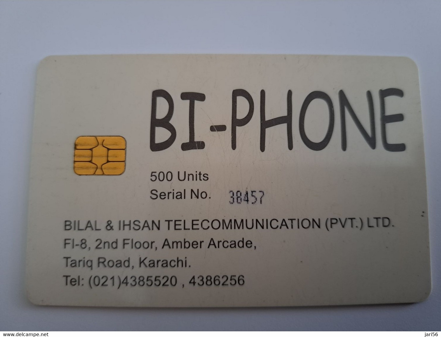 PAKISTAN   WHITE TRIAL : WBI20A BI-PHONE  500 Units Serial No 4 Lines Txt(chip 4) USED - Pakistan     ** 12019** - Pakistán