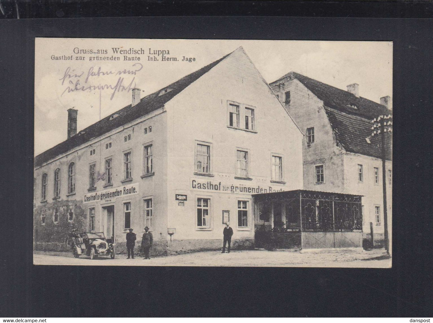 Dt. Reich AK Wendisch Luppa Gasthof Zur Grünenden Raute 1913 - Wermsdorf