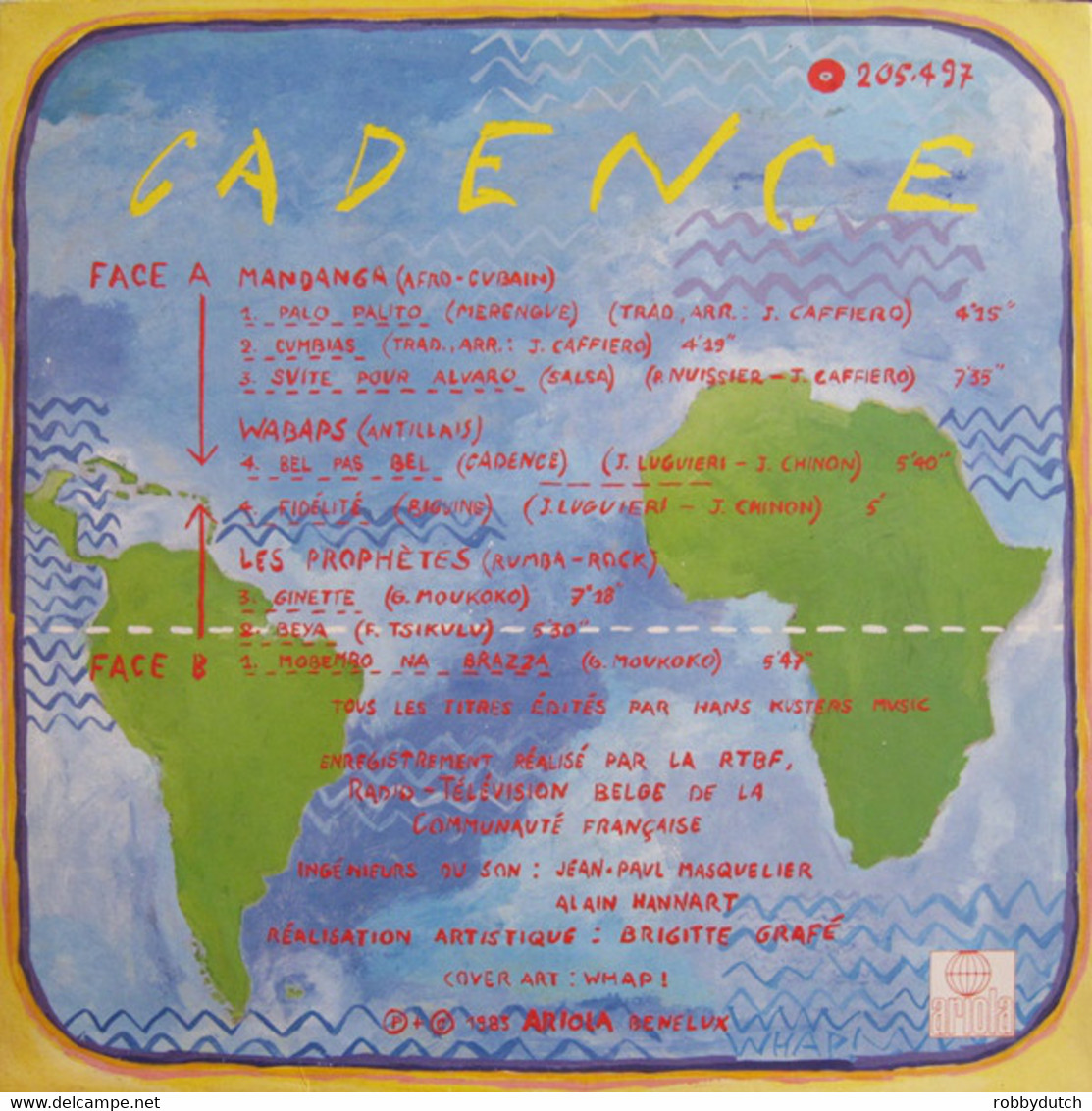 * LP * CADENCE - VARIOUS ARTISTS (Holland 1983 EX!!) - Música Del Mundo
