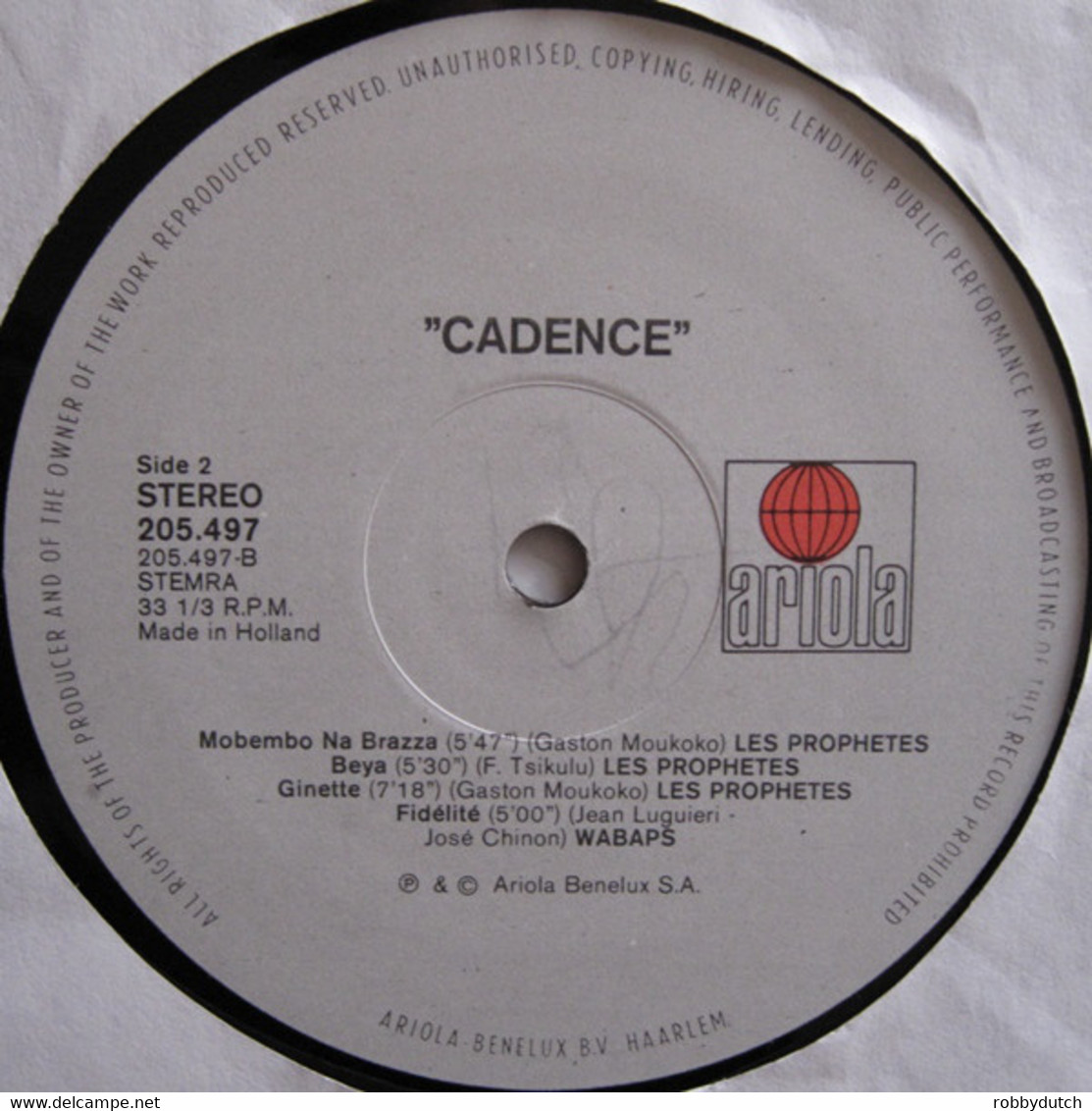 * LP * CADENCE - VARIOUS ARTISTS (Holland 1983 EX!!) - Musiche Del Mondo