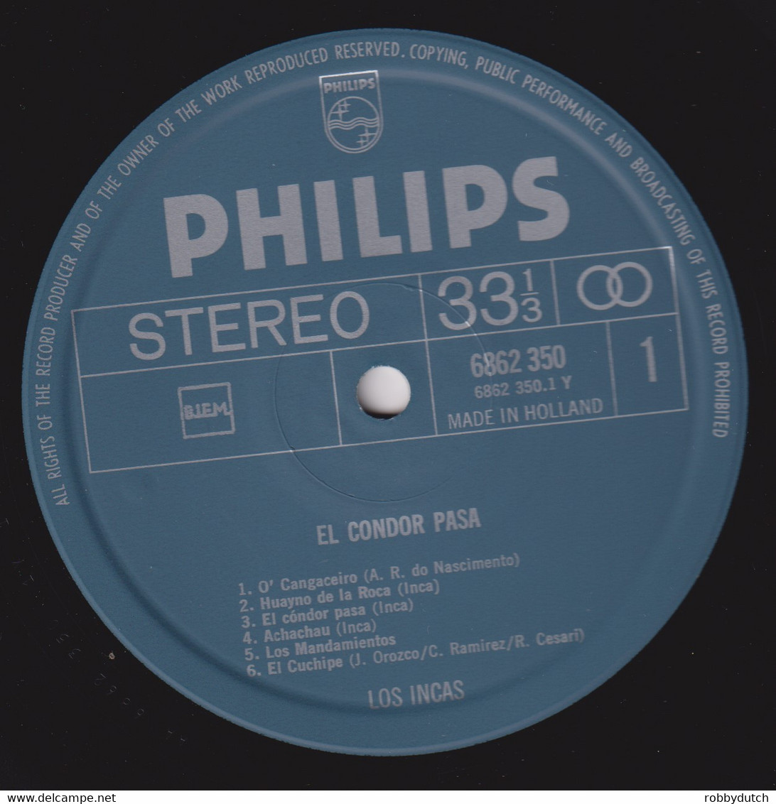 * LP * LOS INCAS - EL CONDOR PASA (Holland 1970 EX-) - World Music