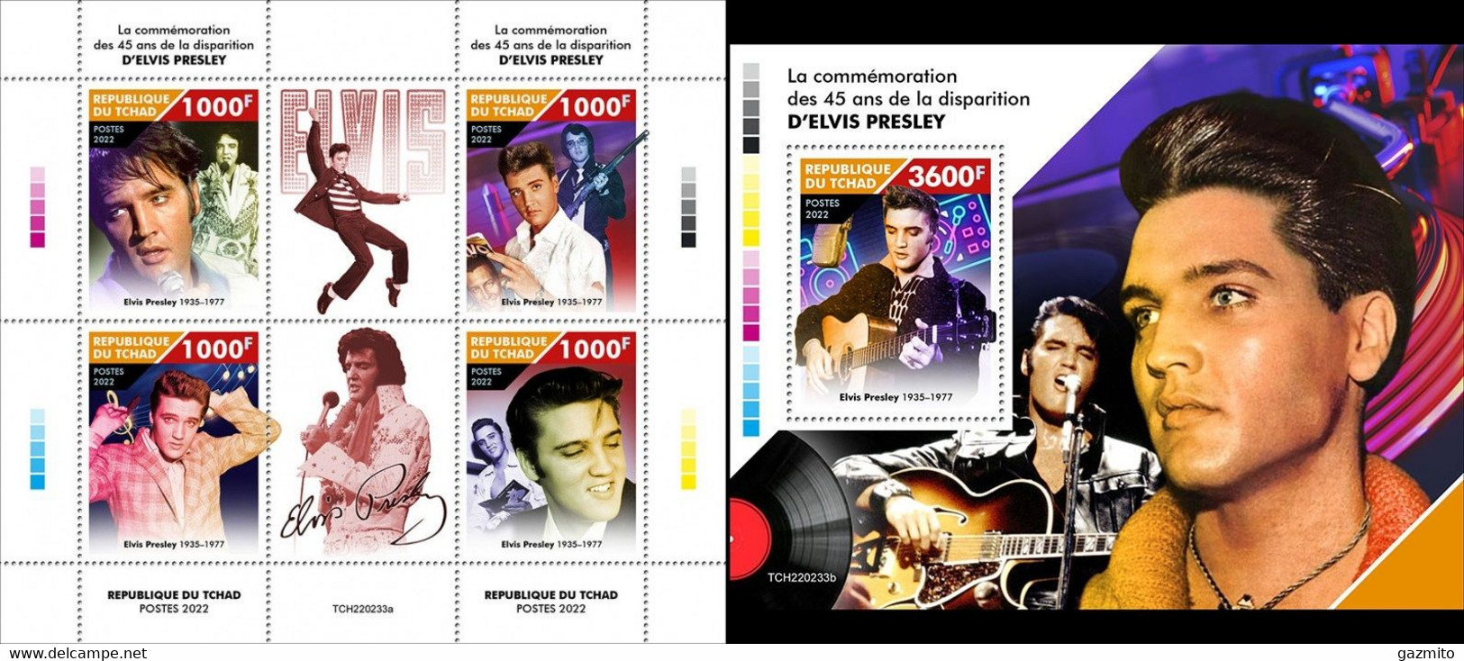 Tchad 2022, Music, Elvis, 4val In BF+BF - Elvis Presley