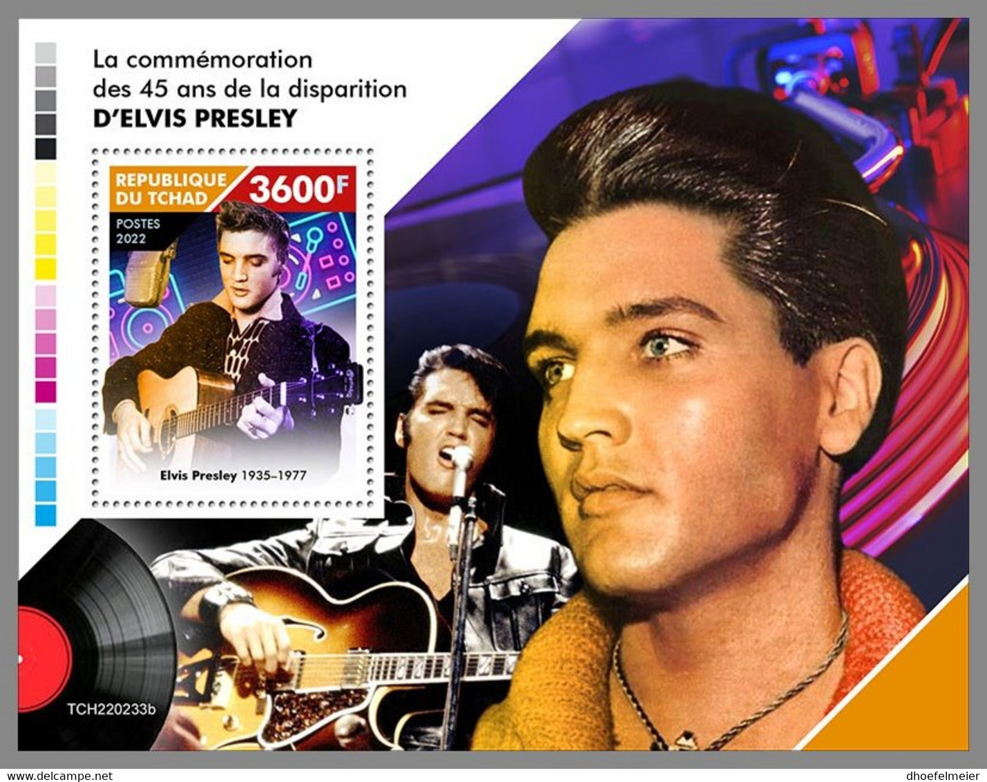 CHAD 2022 MNH Elvis Presley S/S - OFFICIAL ISSUE - DHQ2303 - Elvis Presley