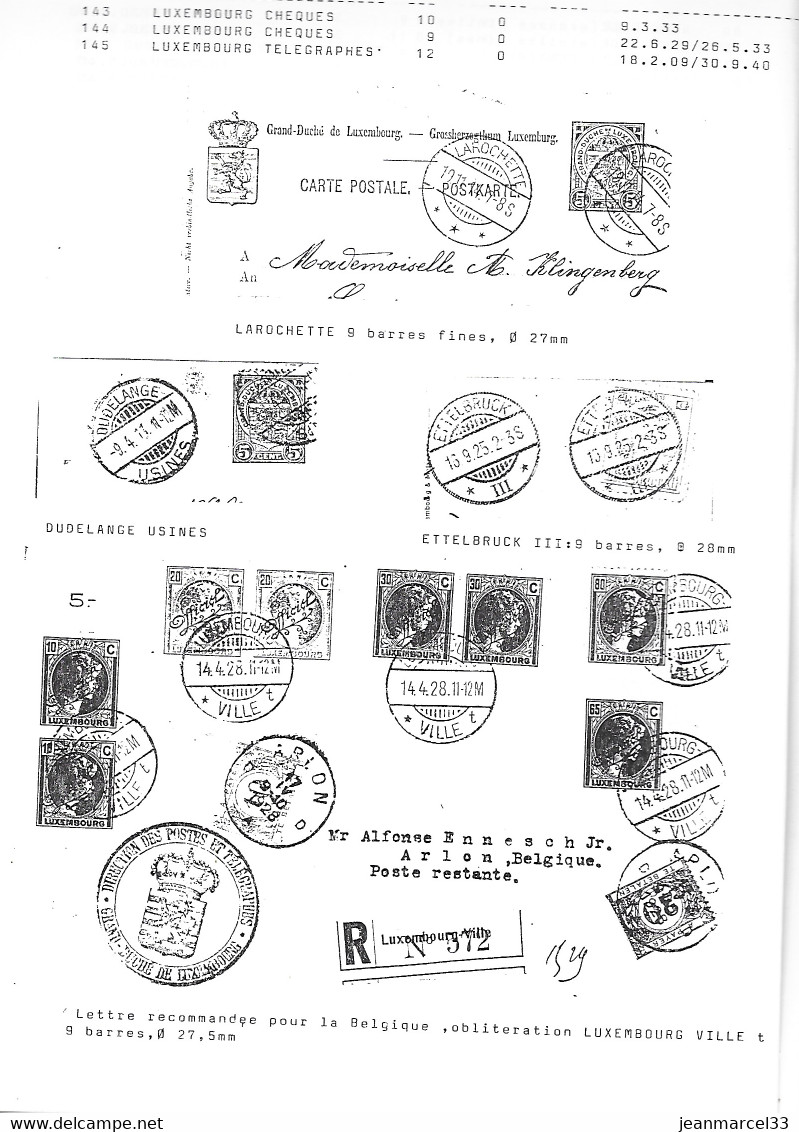 Bulletin N°15 Du Club Philatélique Hettanges Juin 1994, étude Sur Les Cachets Pont - Barres - French (until 1940)