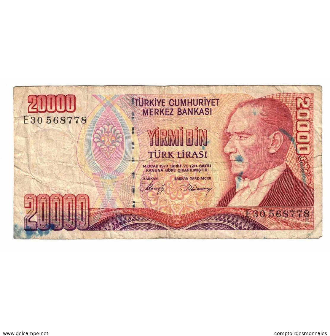 Billet, Turquie, 20,000 Lira, 1988-1993, KM:201, TB - Turquie