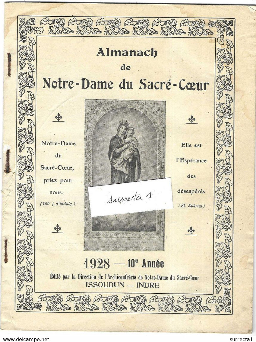 1928 Almanach ND Sacré-Coeur / Religion / 37 Issoudun / Reportage 7 Pages Iles Gilbert (Kiribati) Colonies Britanniques - Royaume-Uni