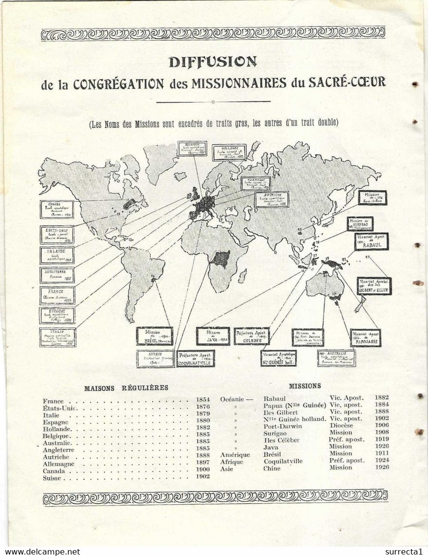 1928 Almanach ND Sacré-Coeur / Religion / 37 Issoudun / Reportage 7 Pages Iles Gilbert (Kiribati) Colonies Britanniques - Royaume-Uni