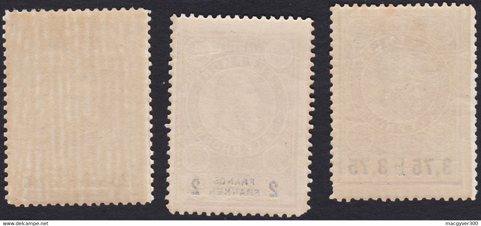 BELGIQUE, 1891, Timbres Téléphone ( COB TE21-26-28 **) - Timbres Téléphones [TE]