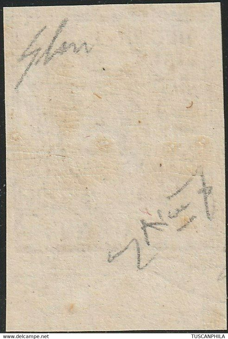 Parma 1857/59 - III^ Em. 20 C. Bruno Lilla Grandi Margini Bdf Integro Raro Lusso Certificato - Sassone N.10 - Parme