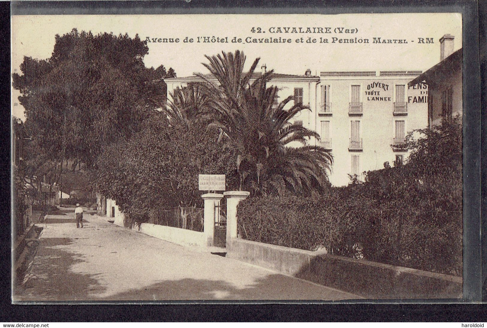 CPA 83 - CAVALAIRE - 42. AVENUE DE L'HOTEL DE CAVALAIRE ET DE LA PENSION MARTEL - Cavalaire-sur-Mer