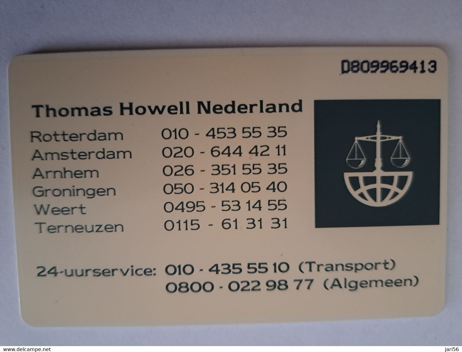 NETHERLANDS  ADVERTISING CHIPCARD  CRD 430 CRAWFORD        MINT    ** 12046** - Privat