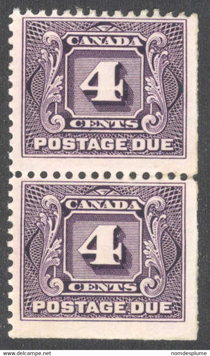 1460) Canada J3 Postage Due Mint Corner Pair 1928 - Impuestos