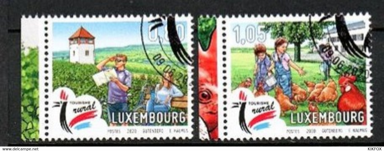 Luxembourg Luxembourg, 2020 , MI  2232-2233 ,SERIE, SATZ URLAUB AUF DEM LANDE , ESST GESTEMPELT - Usati