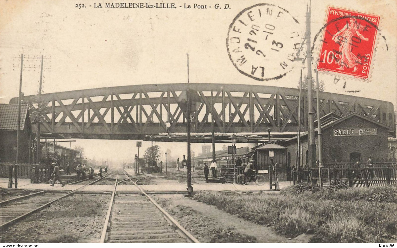 La Madeleine Lez Lille * Le Pont * Ligne Chemin De Fer Du Nord Gare Station - La Madeleine