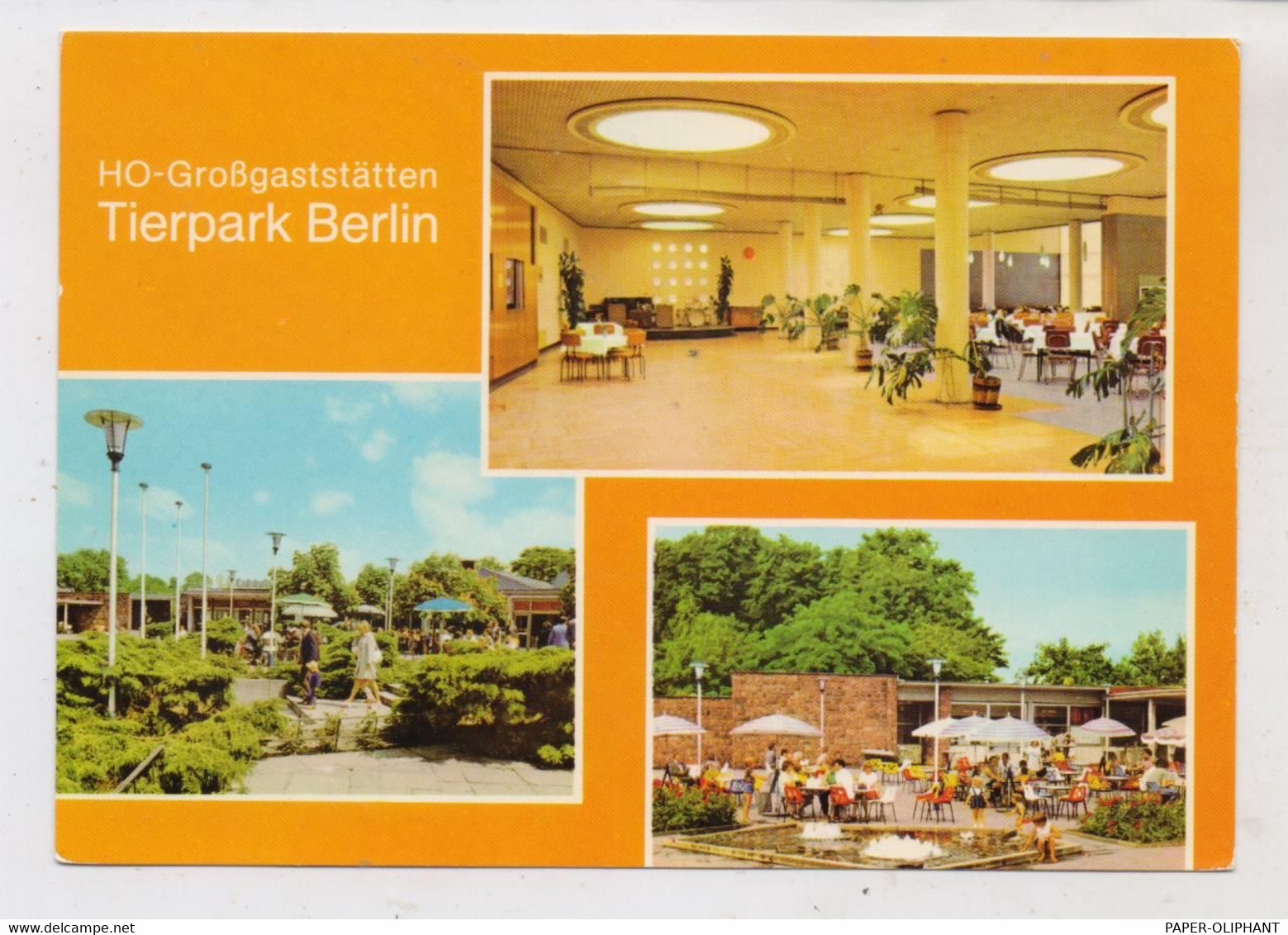 1000 BERLIN - FRIEDRICHSFELD, Tierpark Berlin (Zoo), HO - Gaststätte - Hohenschönhausen