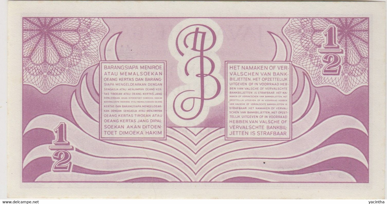 @Y@     De Javasche Bank   50 Cent  1948   UNC - Inde