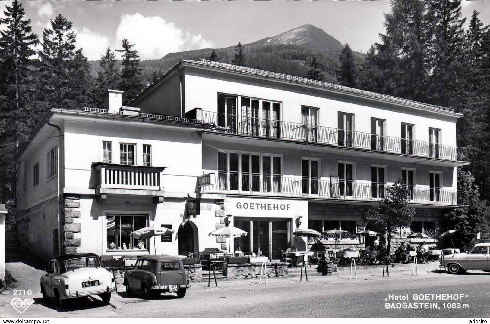 BAD GASTEIN (Salzburg), Hotel Goethehof, Alte Autos, Fotokarte 1950? Nicht Gelaufen ... - Bad Gastein