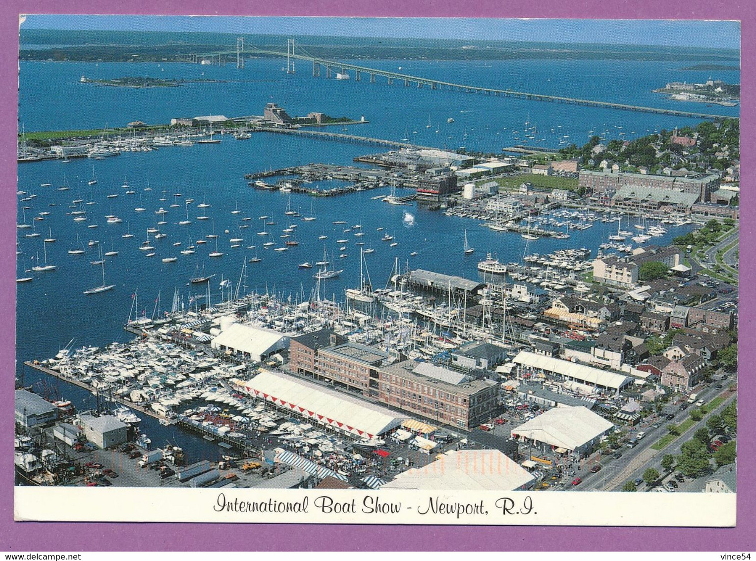 NEWPORT - International Show Boat - Aerial View Of Newport Waterfront With Boat Show In Progress - Newport