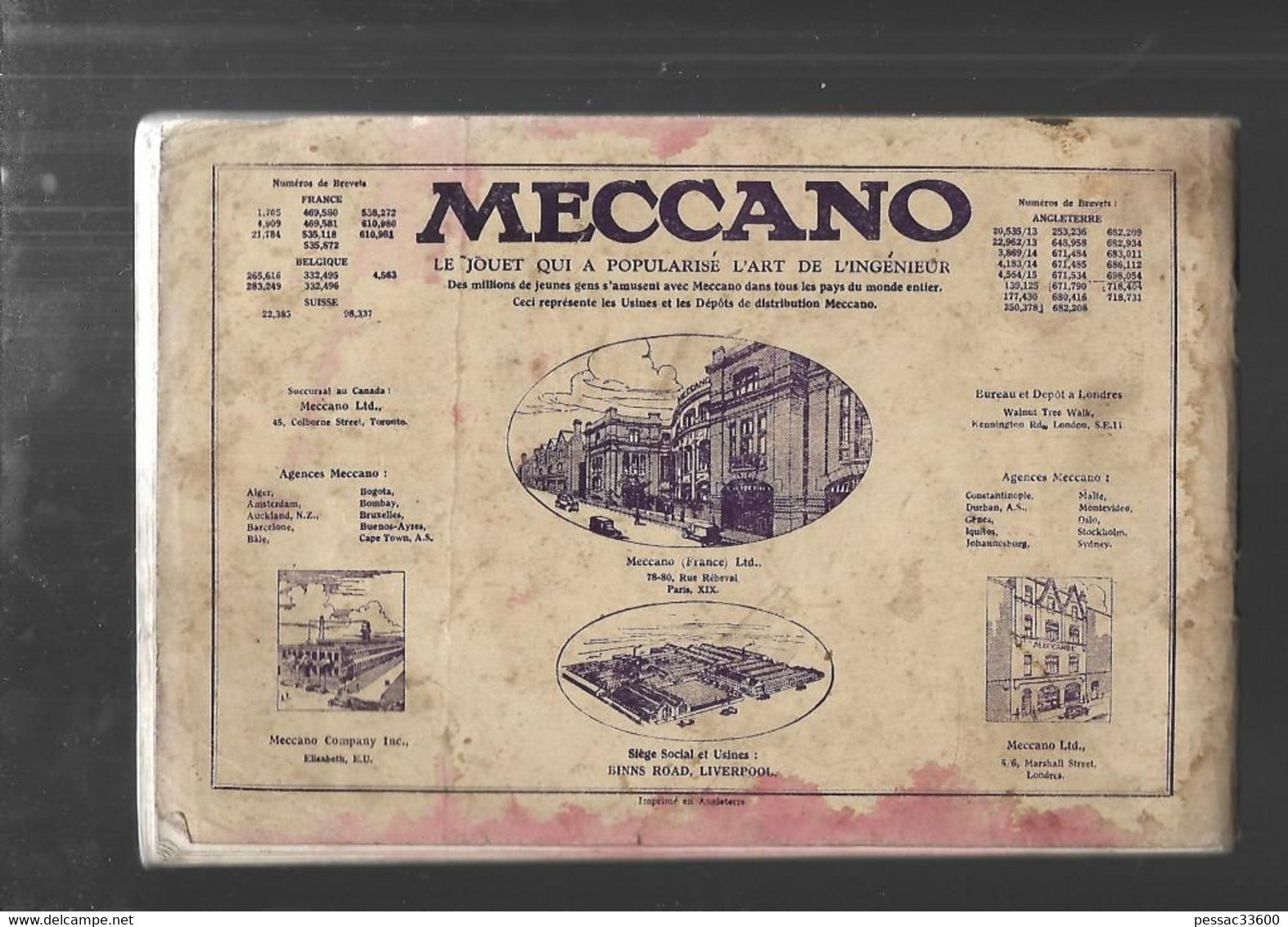 Manuel D’instructions Meccano 1925 N°28 A Pour L’emploi Des Boîtes N°00 à 3 - Modelbouw