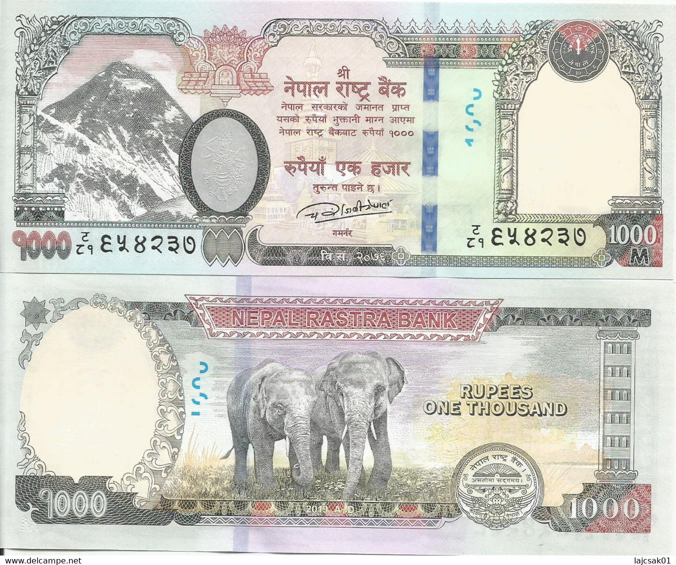 Nepal 1000 Rupees 2019. UNC - Népal