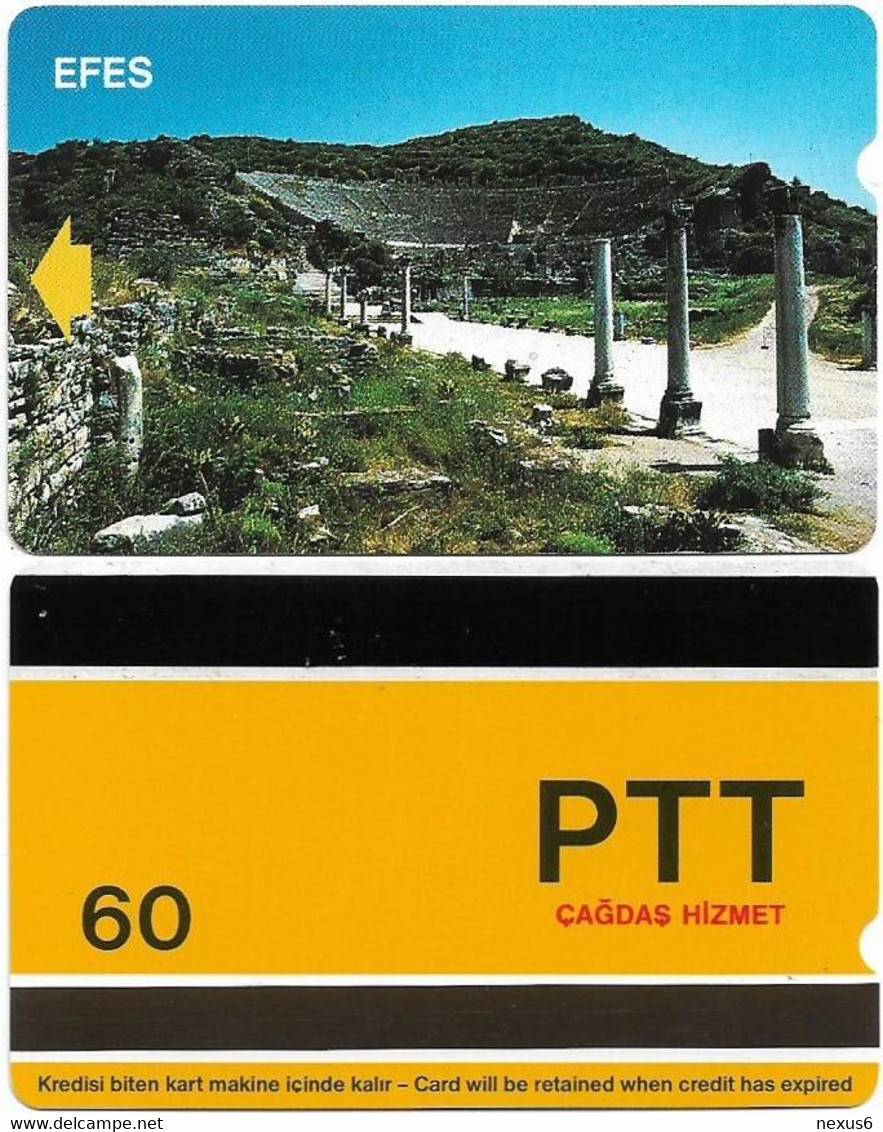 Turkey - Alcatel - PTT - 2nd Series (9mm) 1991-1992, S-08 - Efes Arkadiana Str., 60U, Used - Türkei