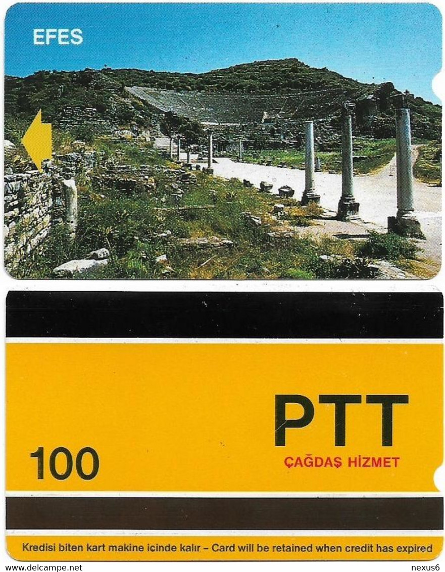 Turkey - Alcatel - PTT - 2nd Series (9mm) 1991-1992, S-09 - Efes Arkadiana Str., 100U, Used - Türkei