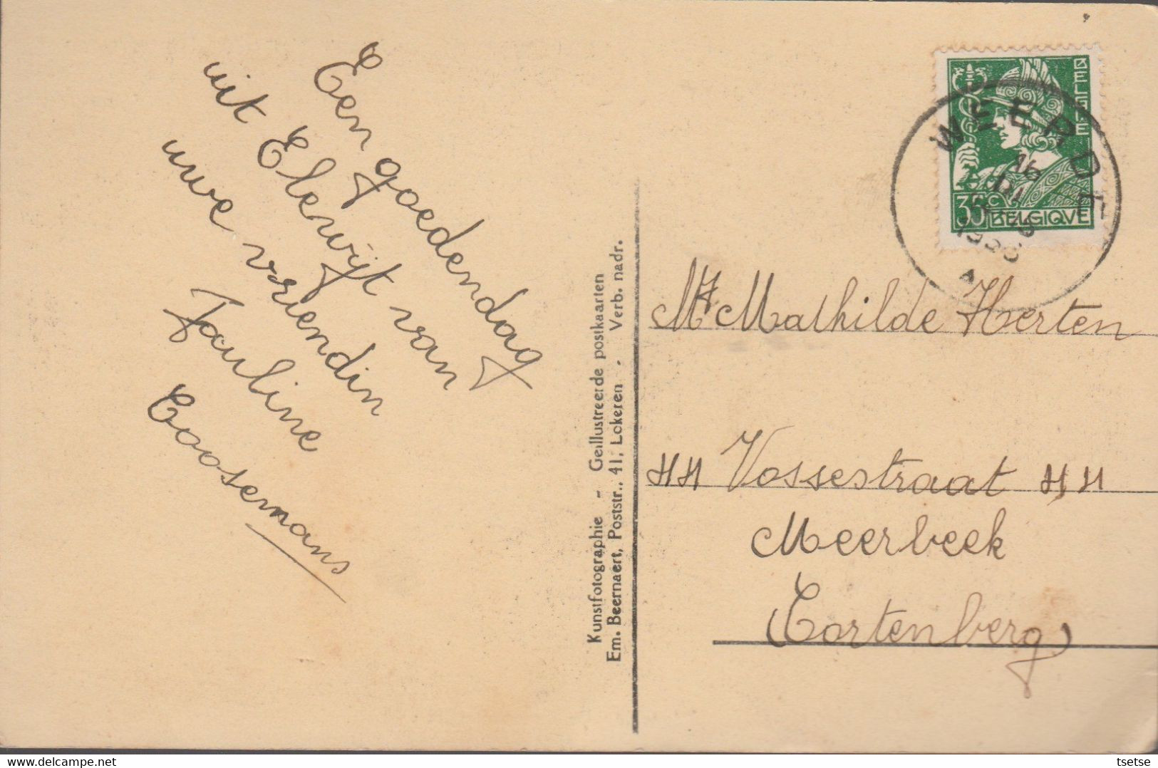 Elewijt - De Gemeenteplaats - Café Zaal Olympic - 1933 ( Verso Zien ) - Zemst