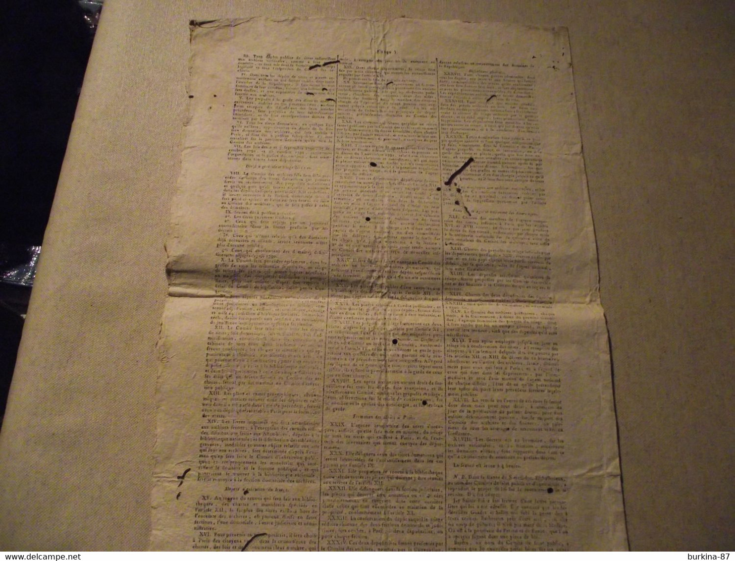 Gazette Nationale ou Le Moniteur Universel, 27 JUIN 1794, convention nationale, journal officiel, 9 messidor an 2