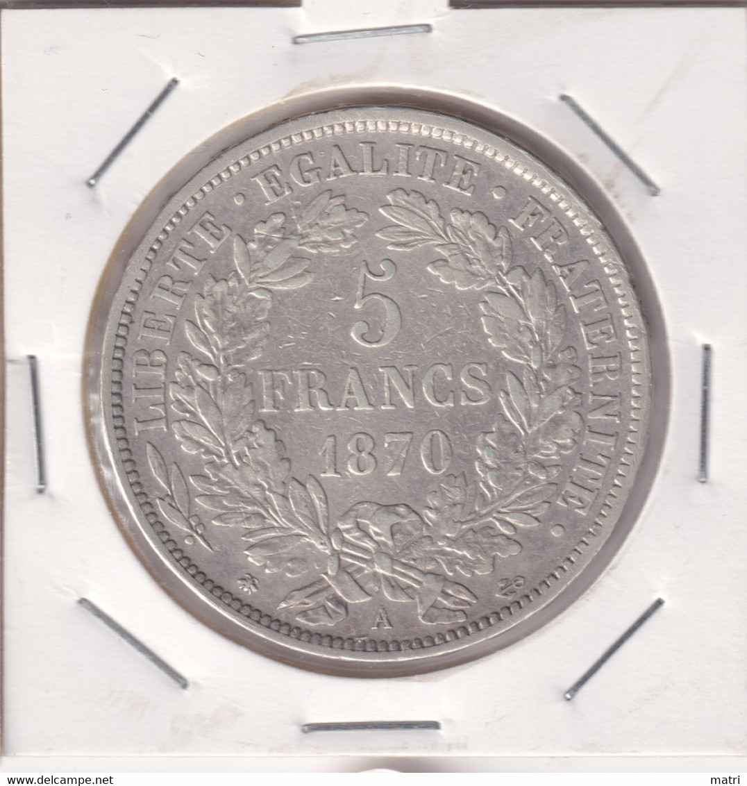 France 5 Francs 1870 Km#819 - 5 Francs