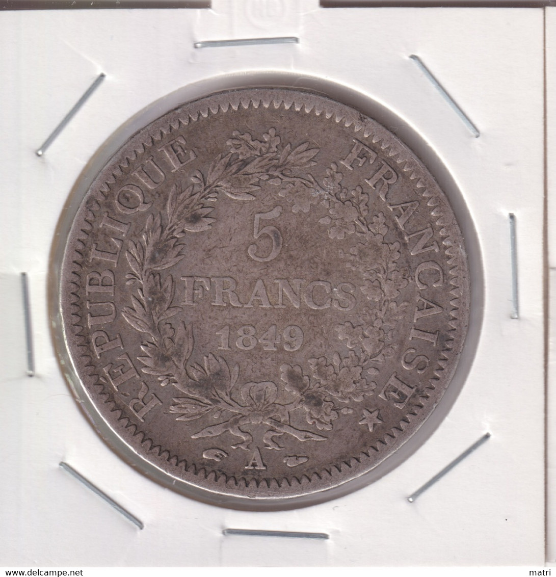 France 5 Francs 1849 Km#756 - 5 Francs