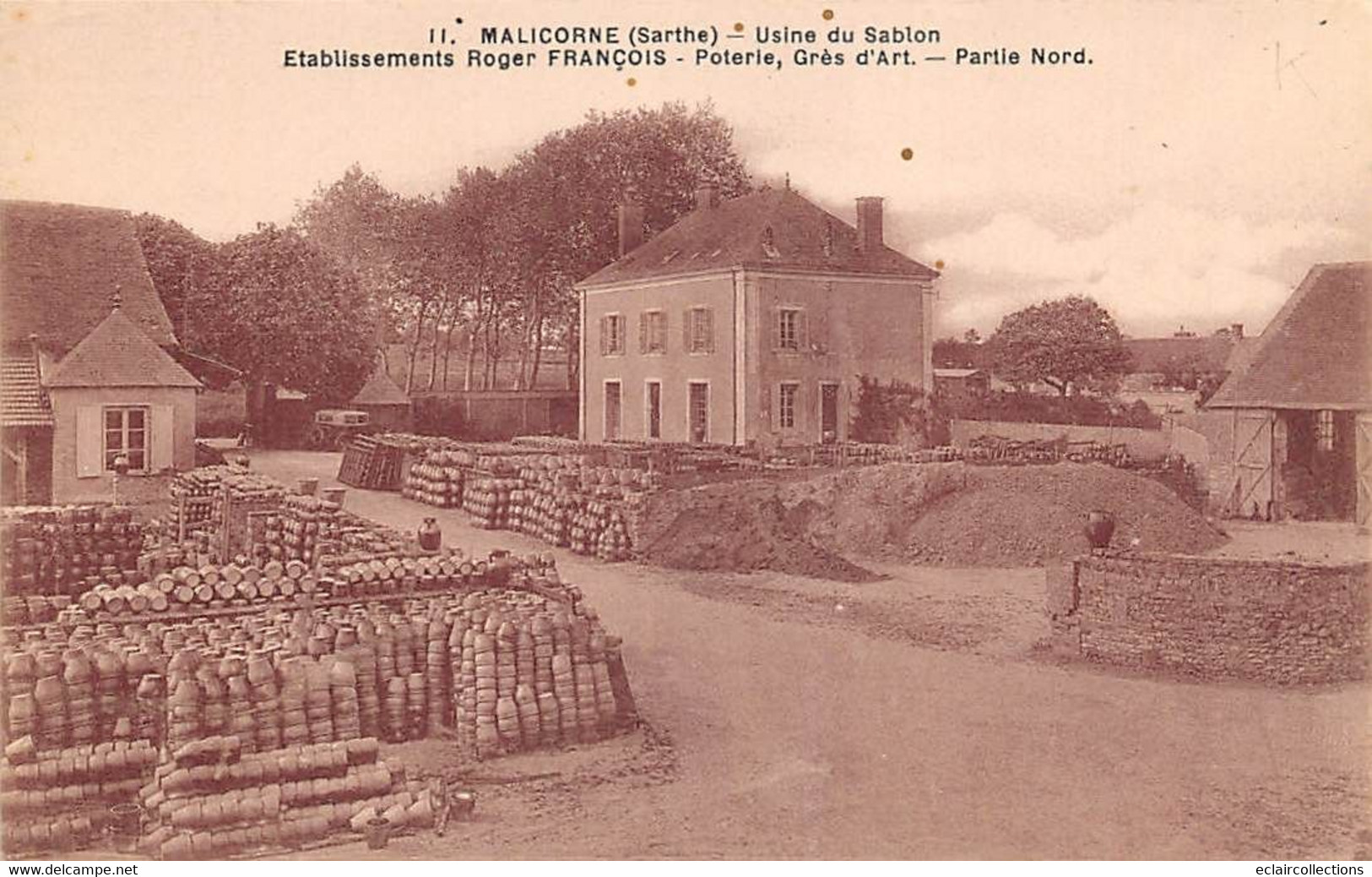 Malicorne Sur Sarthe            72          Poterie  Usine Du Sablon . Usine  Partie Nord    (voir Scan) - Malicorne Sur Sarthe