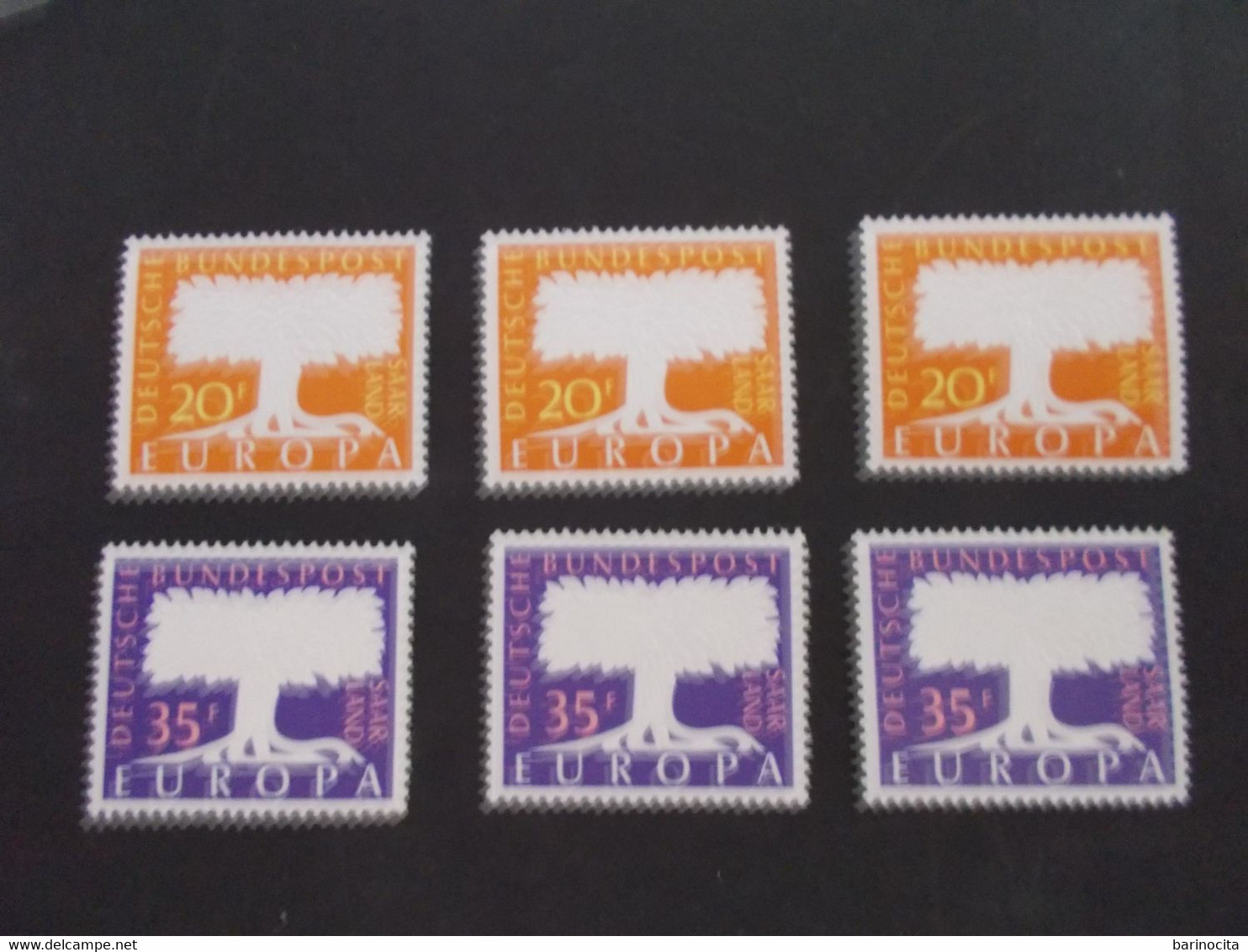 SAAR  -  N°  384 /385  Lot De 3 Series    Année  1957    Neufs Sans Chanieres  Voir Photo - 1957