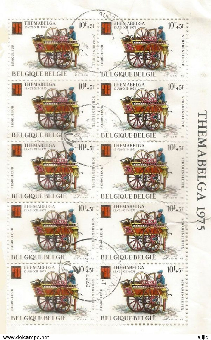 BELGIQUE. 30 Timbres Belges Sur Fragment Lettre Recommandée, Faciale 15 Euro. Deux Photos - Vrac (max 999 Timbres)