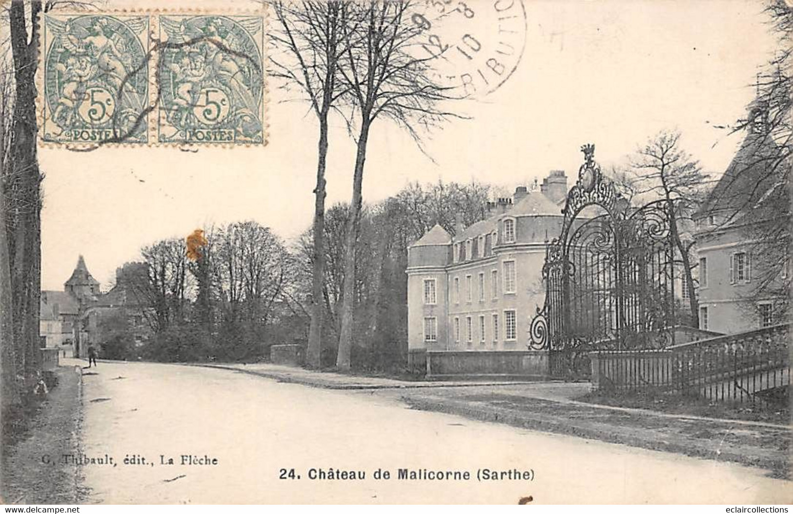 Malicorne Sur Sarthe      72        Le Château . Sa Grille      (voir Scan) - Malícorne Sur Sarthe