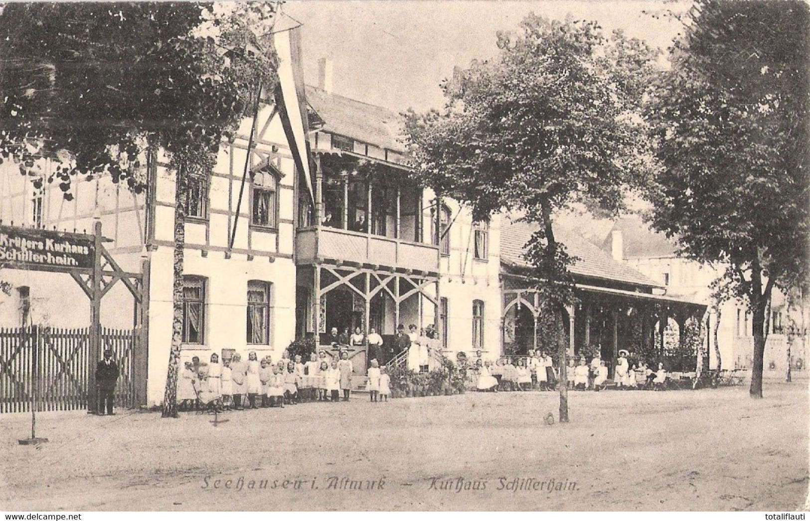 SEEHAUSEN Altmark Anhalt Krügers Kurhaus Schillerhain Belebt 22.6.1911 Gelaufen - Osterburg