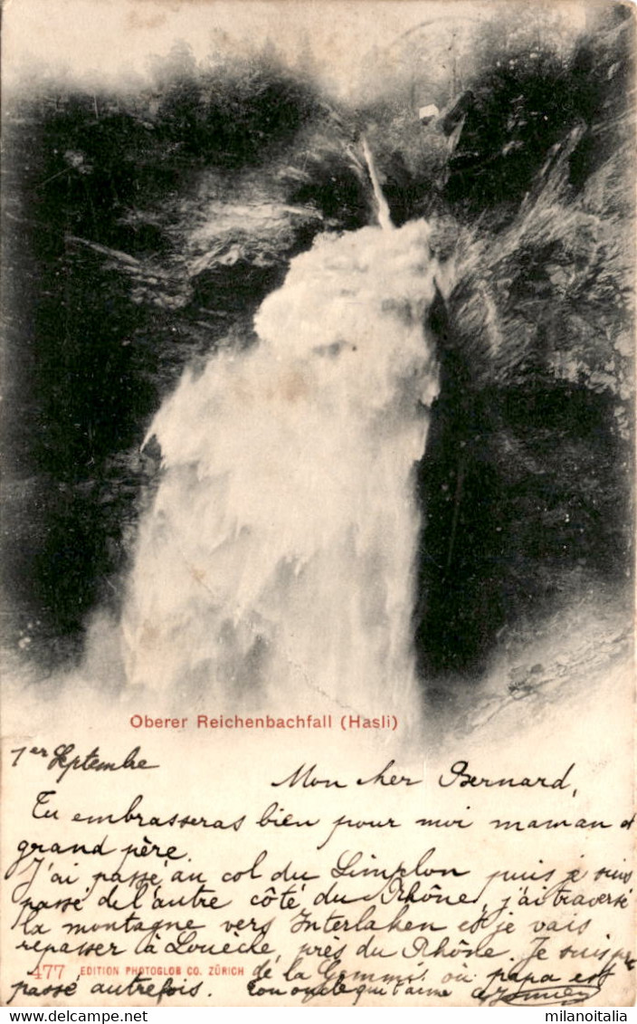 Oberer Reichenbachfall (Hasli) (477) * 2. 9. 1902 - Reichenbach Im Kandertal