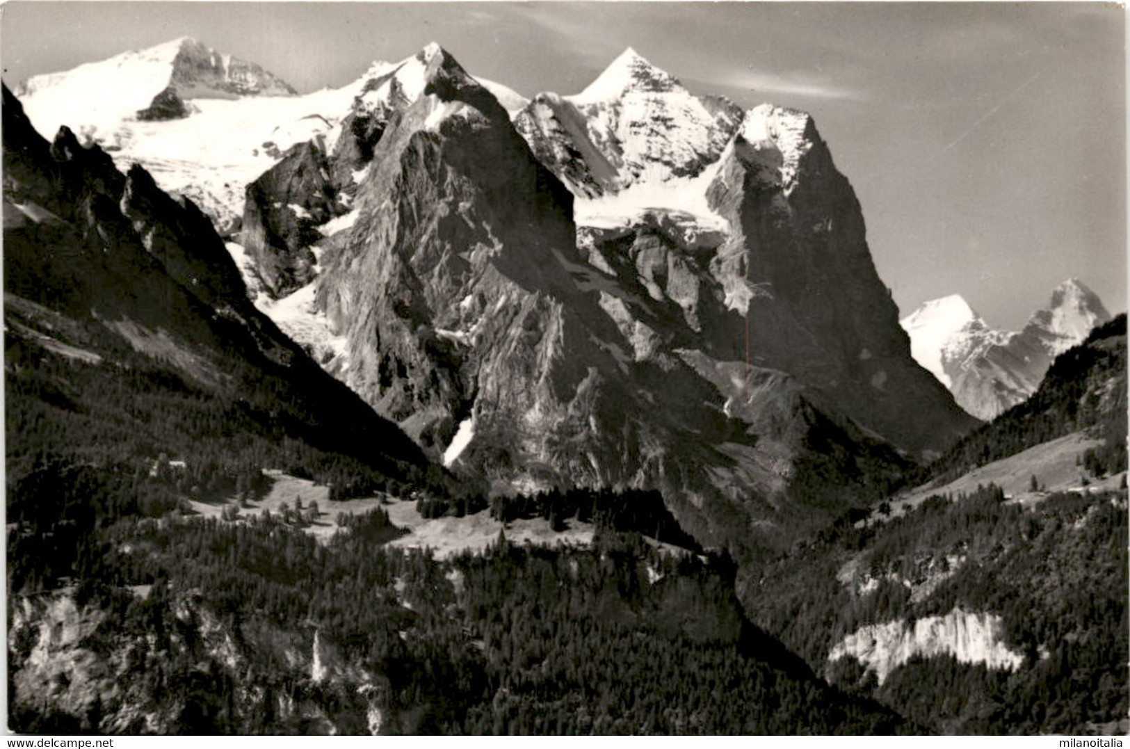 Hasliberg B. O. Schweiz - Wetterhorngruppe Mit Eiger Und Mönch (143) * 25. 8. 1967 - Hasliberg