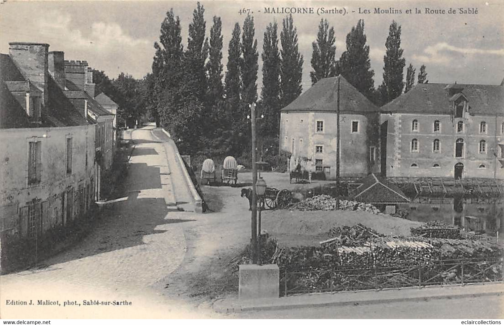 Malicorne Sur Sarthe        72        Les Moulins Et La Route De Sablé    N°467         (voir Scan) - Malicorne Sur Sarthe