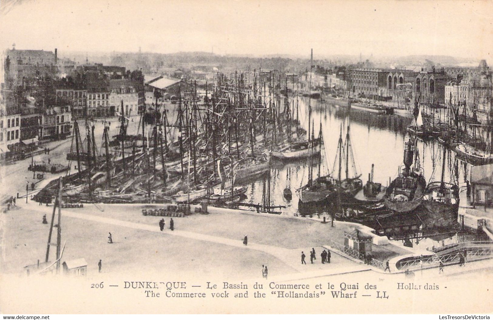 CPA FRANCE - 59 - DUNKERQUE - Le Bassin Du Commerce Et Le Quai Des Hollandais - LL - Dunkerque