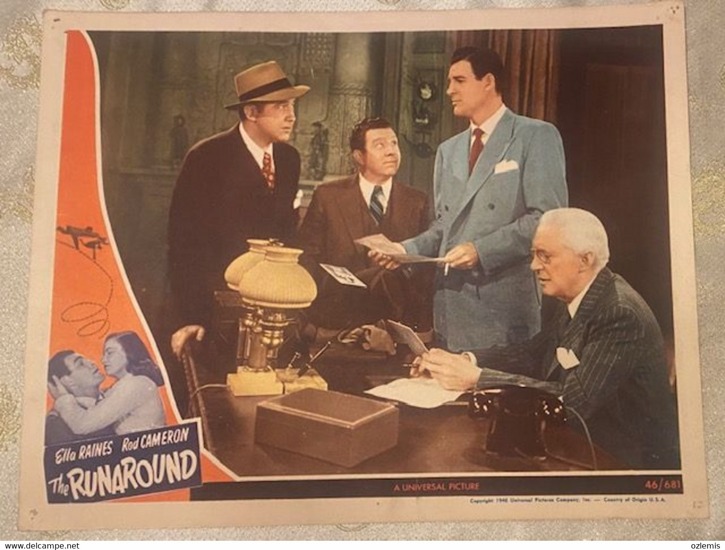 ELLA RAINES ROD CAMERON ,THE RUNAROUND ,LOBBY CARD - Autographs