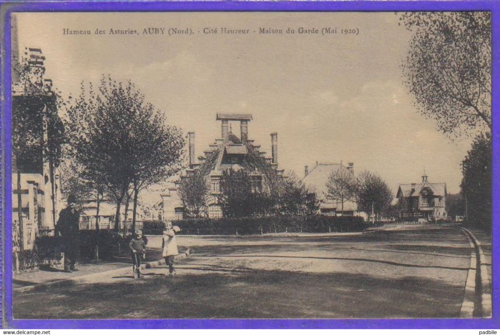 Carte Postale 59. Auby Hameau Des  Asturies  Cité Hauser  Maison Du Garde   Très Beau Plan - Auby