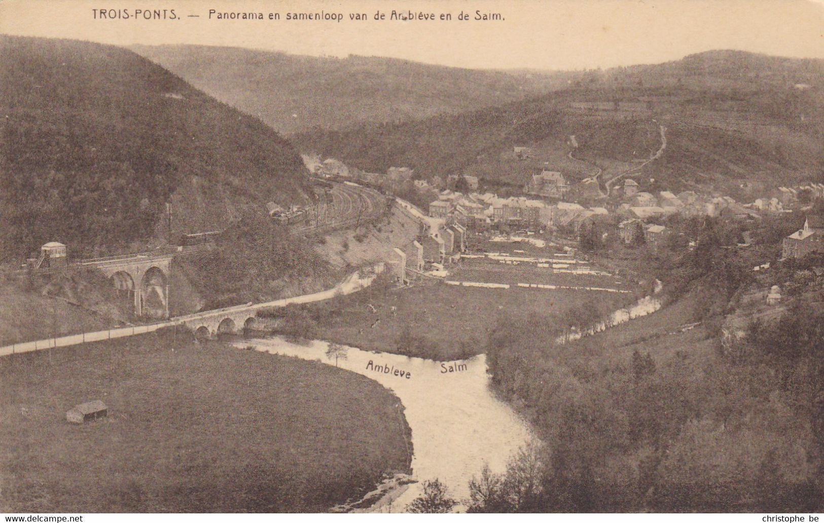 Trois Ponts, Panorama Et Confluent De L'ambleve Et La Salm (pk84705) - Trois-Ponts