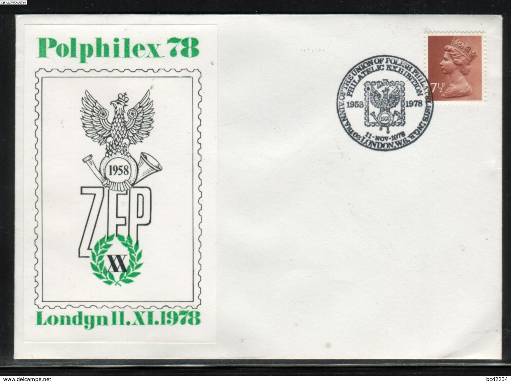 GB POLONICA 1978 20TH ANNIV OF PZF POLPHILEX 78 UNION OF POLISH PHILATELISTS EXPO EXHIBITION COVER Poland Polska Eagle - Altri & Non Classificati