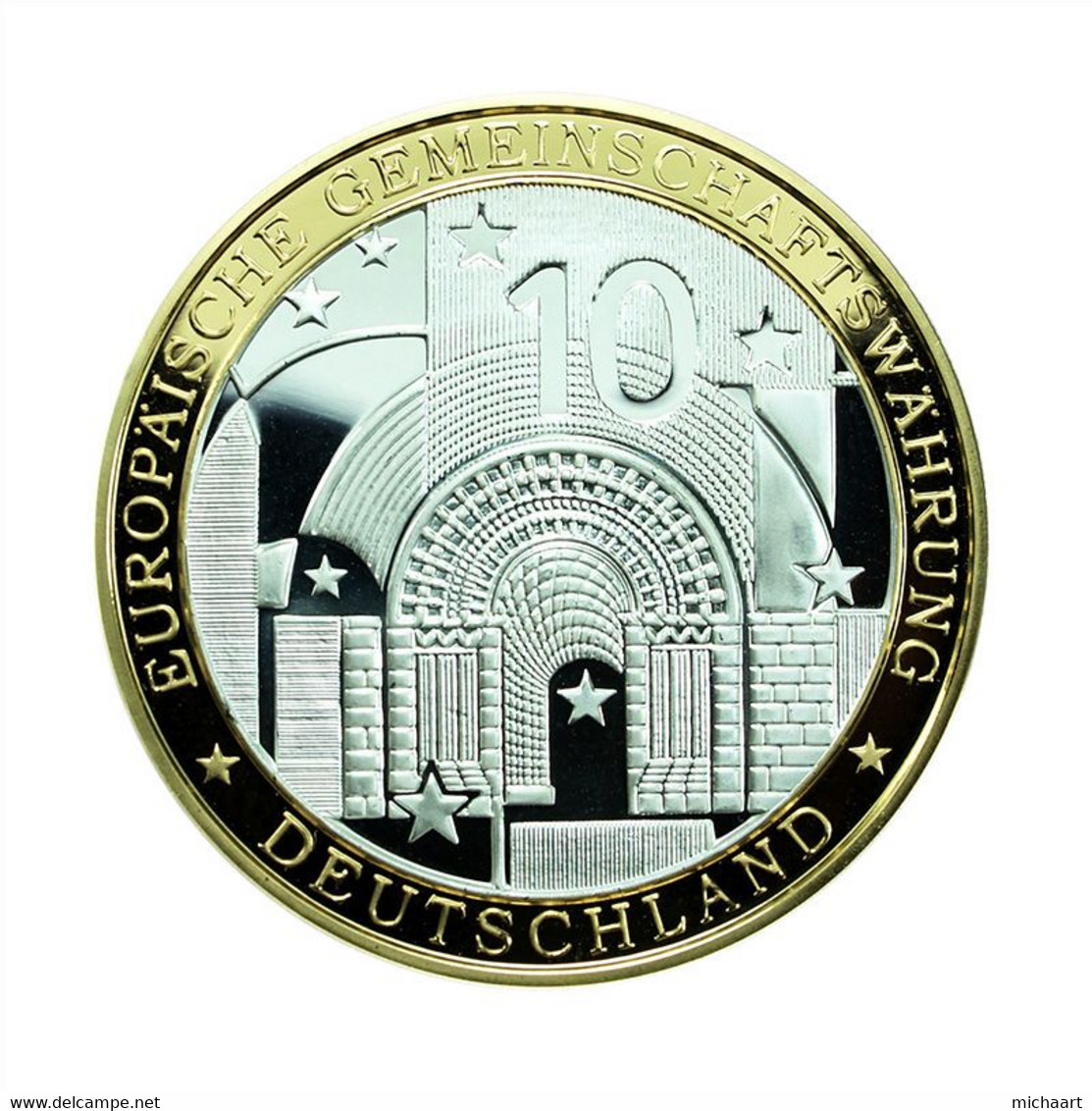 Germany 10 Euro Coin 2010 Silver 175 Years Railways In Germany 36mm 03894 - Conmemorativas