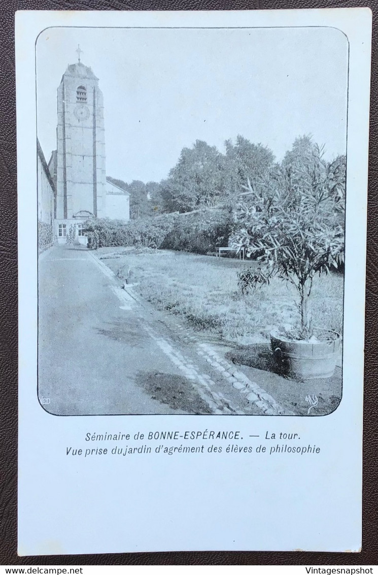 BINCHE Vellereille-les-Brayeux Séminaire De Bonne-Espérance La Tour Vue Prise Du Jardin 1 Carte Postale Ancienne - Binche