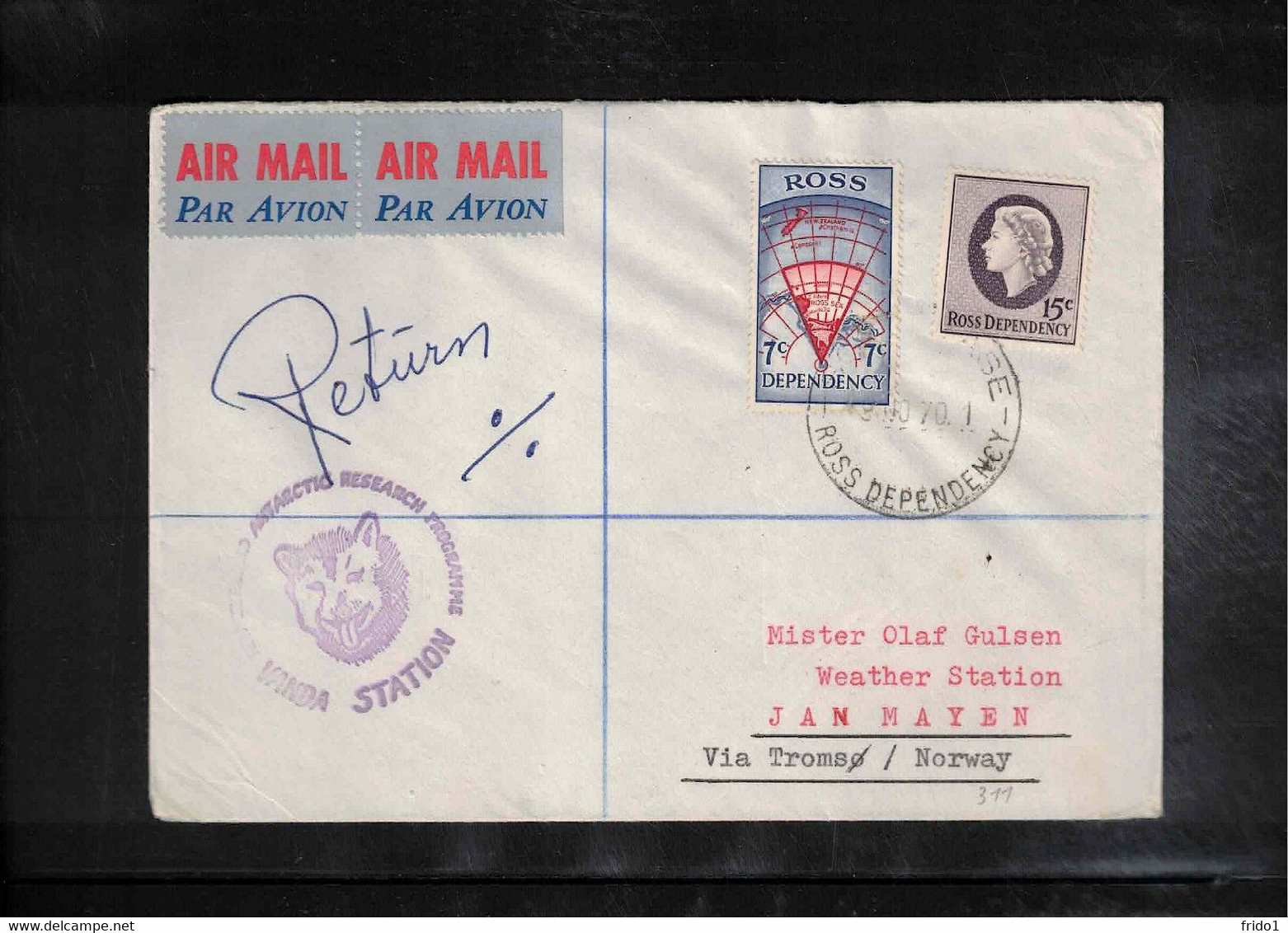 Ross Dependency 1970 Scott Base - VANDA STATION Airmail Interesting Letter - Lettres & Documents