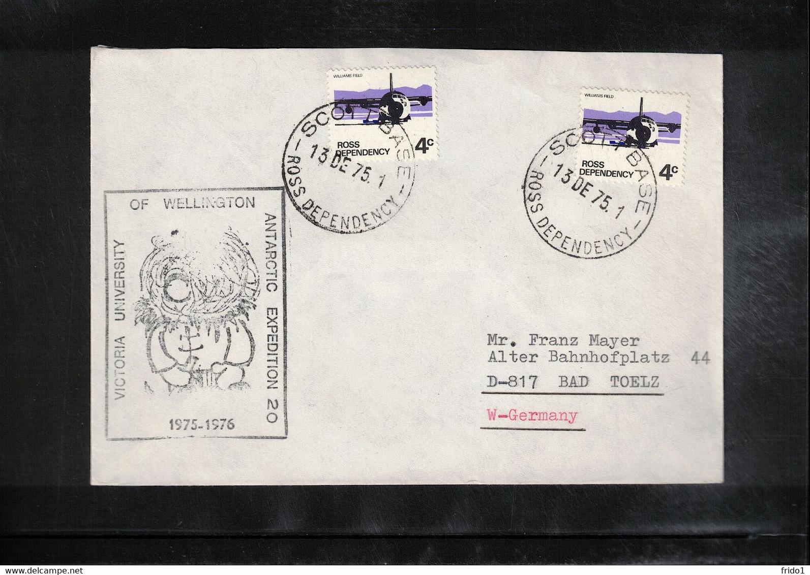 Ross Dependency 1975 Scott Base - Victoria University Of Wellington Antarctic Expedition 20 Interesting Letter - Covers & Documents