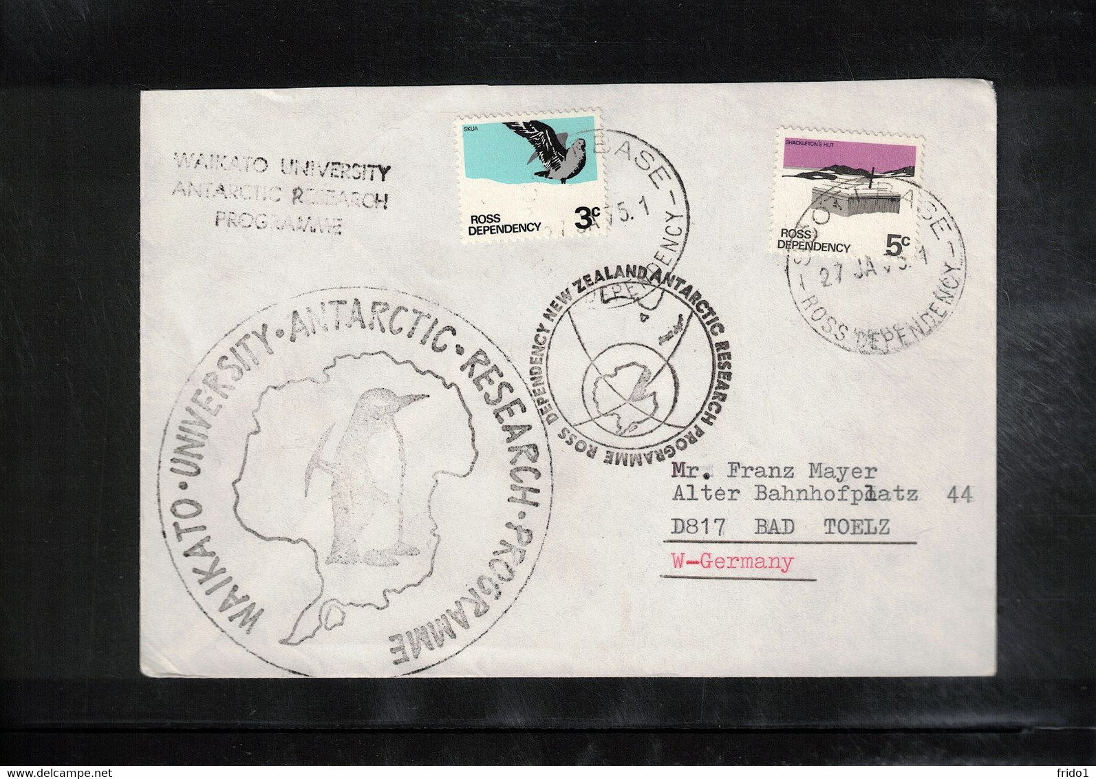 Ross Dependency 1975 Scott Base - Waikato University Antarctic Research Programme Interesting Letter - Briefe U. Dokumente