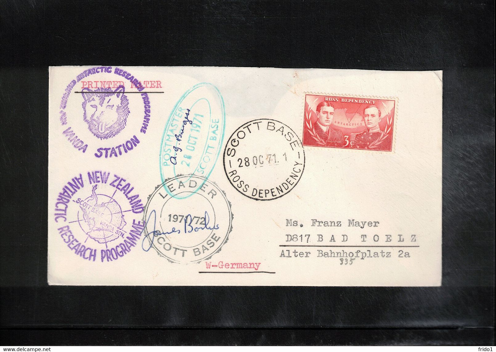 Ross Dependency 1971 Scott Base - New Zealand Antarctic Research Programme VANDA STATION Interesting Signed Letter - Briefe U. Dokumente